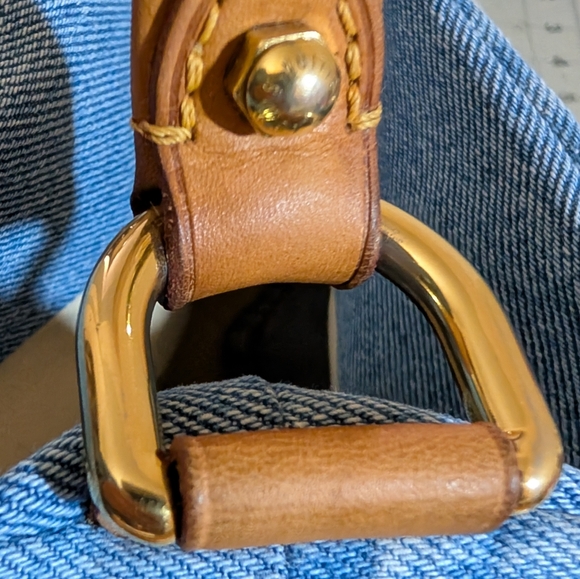 🍒SOLD🍒Upcycled Denim Bag Made w Authentic Louis Vuitton Materials - Picture 7 of 16